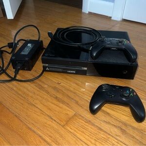 Xbox Black Gaming Console with Controllers